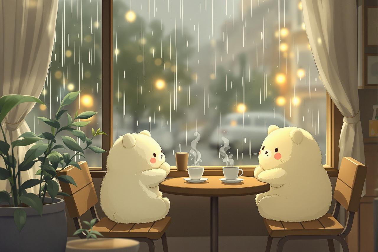 红果原创漫剧最新更新 - 暖暖咖啡屋 第24话：雨天的约定